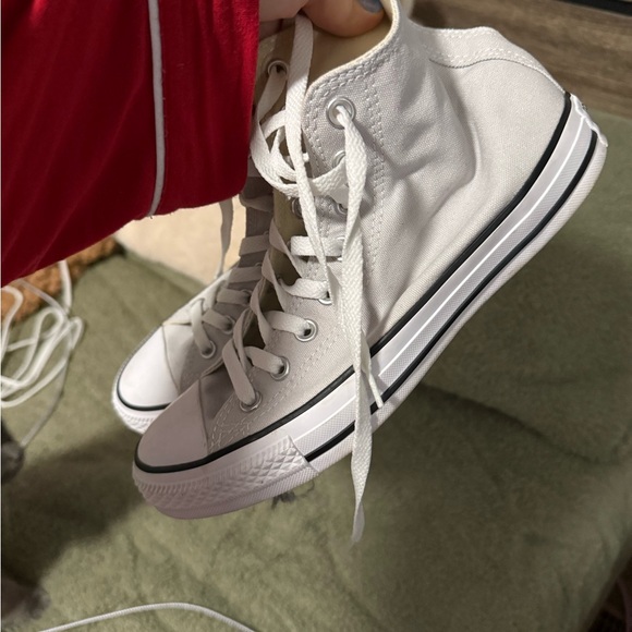 Converse Women's Gray High-Top Sneakers - Picture 5 of 6
